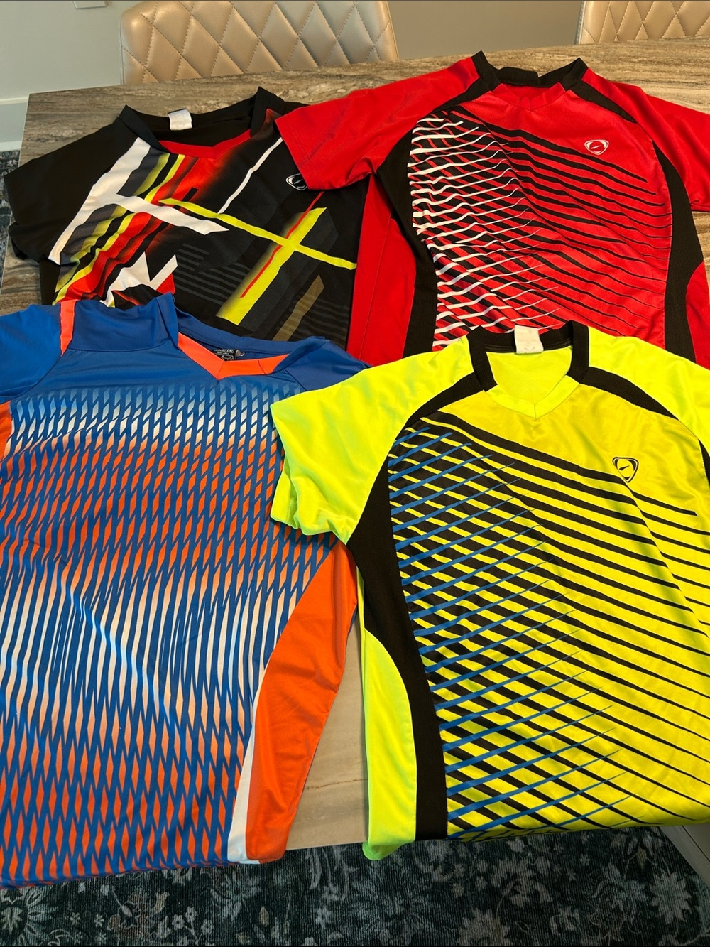 4 EUC boys Men's Athletic Jerseys - M sport dry athletic shirt lot SUPER deal! 🔥